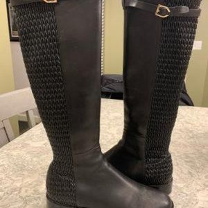 Cole Haan Lexi Black Leather Stretch Boot
